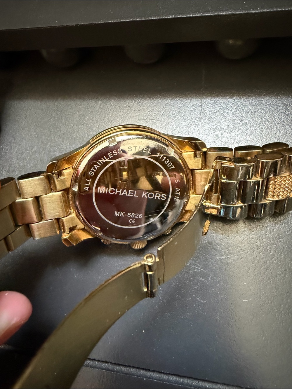 Michael Kors - Women’s Gold Crystal-Accent Watch - Picture 4 of 5